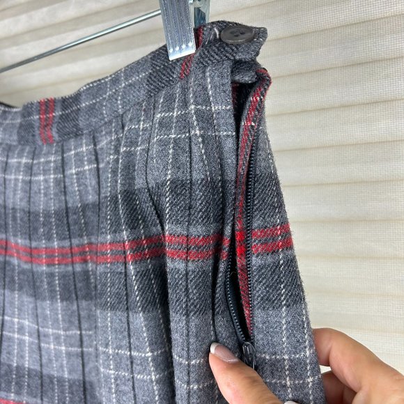 Vintage Pendleton Academia Preppy Plaid Wool Pleated Skirt Country Quiet Luxury - Picture 10 of 14